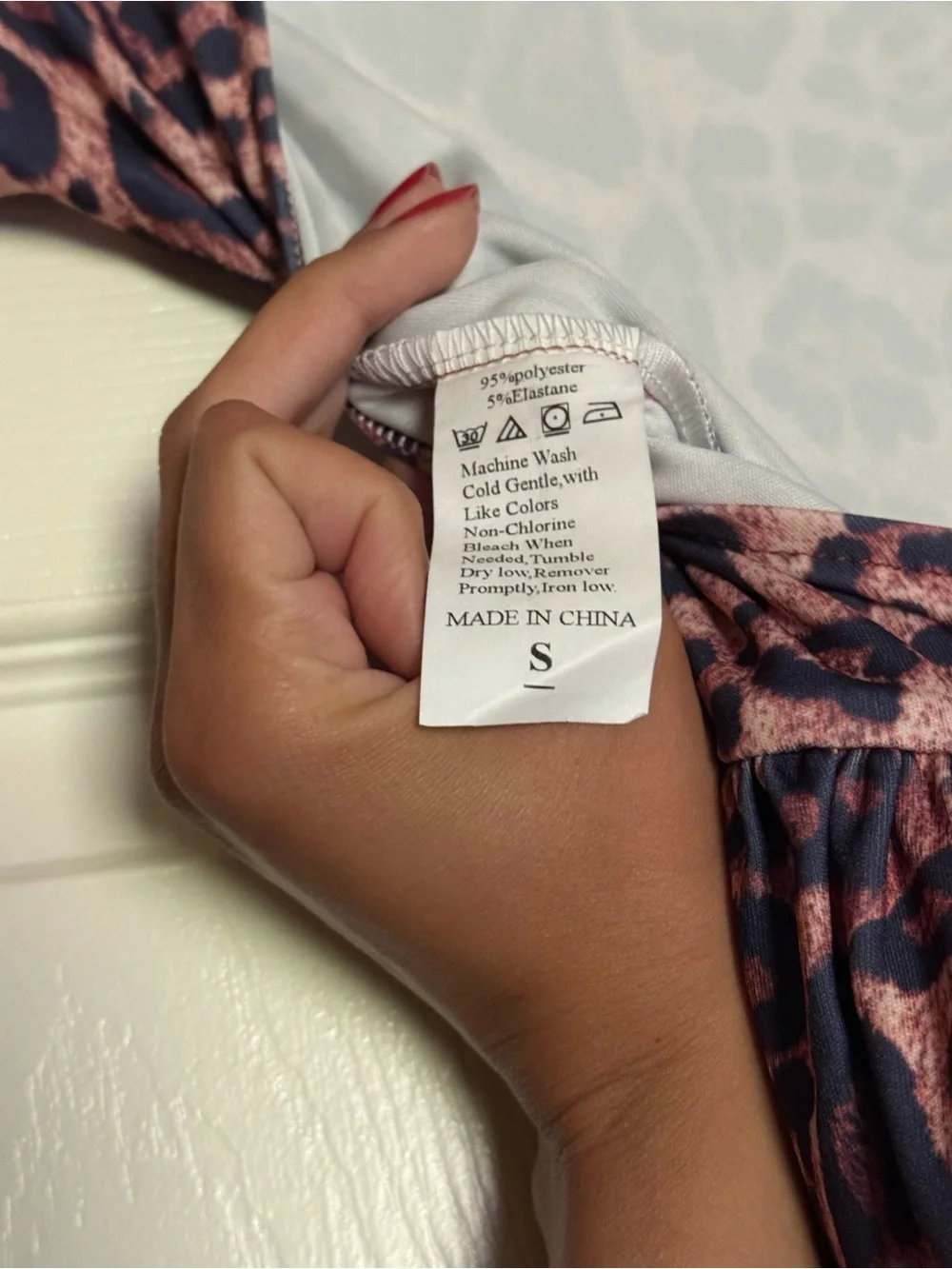 Leopard Print Short Sleeve Open Back Dress - Brown & Black - Picture 4 of 4